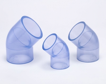 CLEAR PVC 45° ELBOW